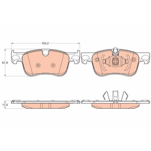 Bremsbelagsatz Scheibenbremse TRW GDB2062 FüR Vauxhall CitroëN Opel Peugeot-image