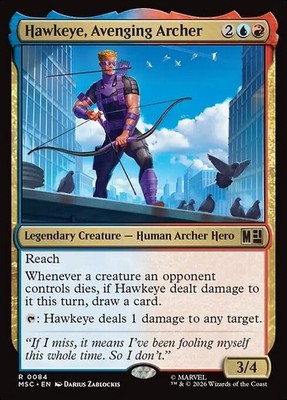 *MtG: HAWKEYE, AVENGING ARCHER - Commander Marvel Super Heroes Rare - magicman*