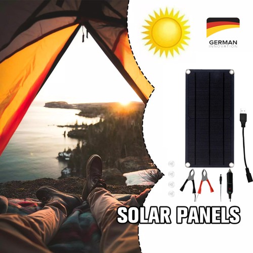 Solarpanel Ladegerät 12V 50W für kfz Autobatterie, tragbares Solarmodul Aufladen