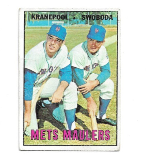 1967 Topps #186 Mets Maulers, Ed Kranepool. Ron Swoboda, New York Mets