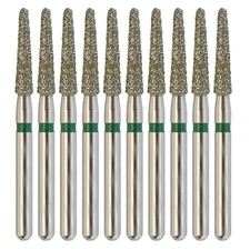 Multi-Use Dental Diamonds FG Round End Taper Burs Friction Grip 856/018C Green