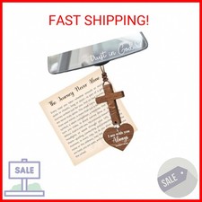 Cross for Car Mirror Hanging Christian Gifts for Men, Women, Scan Phone for Dail