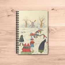 L on Spilliaert 'Snow Game' Art Spiral Notebook - Ruled Line Journal