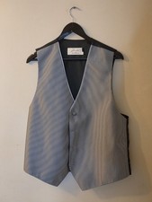 Men's Silver Jean Yves Tuxedo Vest Size Medium M Formal Wedding Cruise Prom