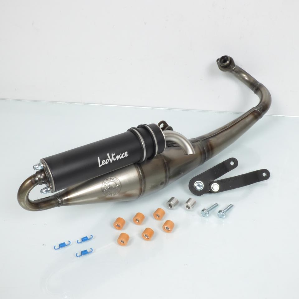 Pot d échappement Leovince pour Aprilia 50 Sr Motard 2T Euro4 2018 neuf en acier noir