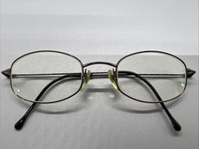 VTG Giorgio Armani Brown Metal Oval Eyeglasse...