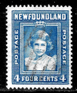 HICK GIRL-OLD  USED NEWFOUNDLAND SC#247   PRINCESS  ELIZABETH         X3858