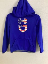 Under Armour Youth Boys YM Fleece Pullover Hoodie Sweatshirt Blue YOUTH LARGE