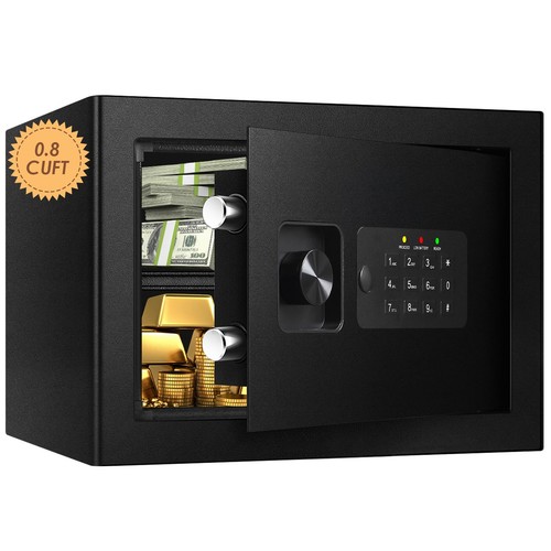 Deluxe Safe Box Electronic Digital Lock Box, Keypad Small Security Box ...