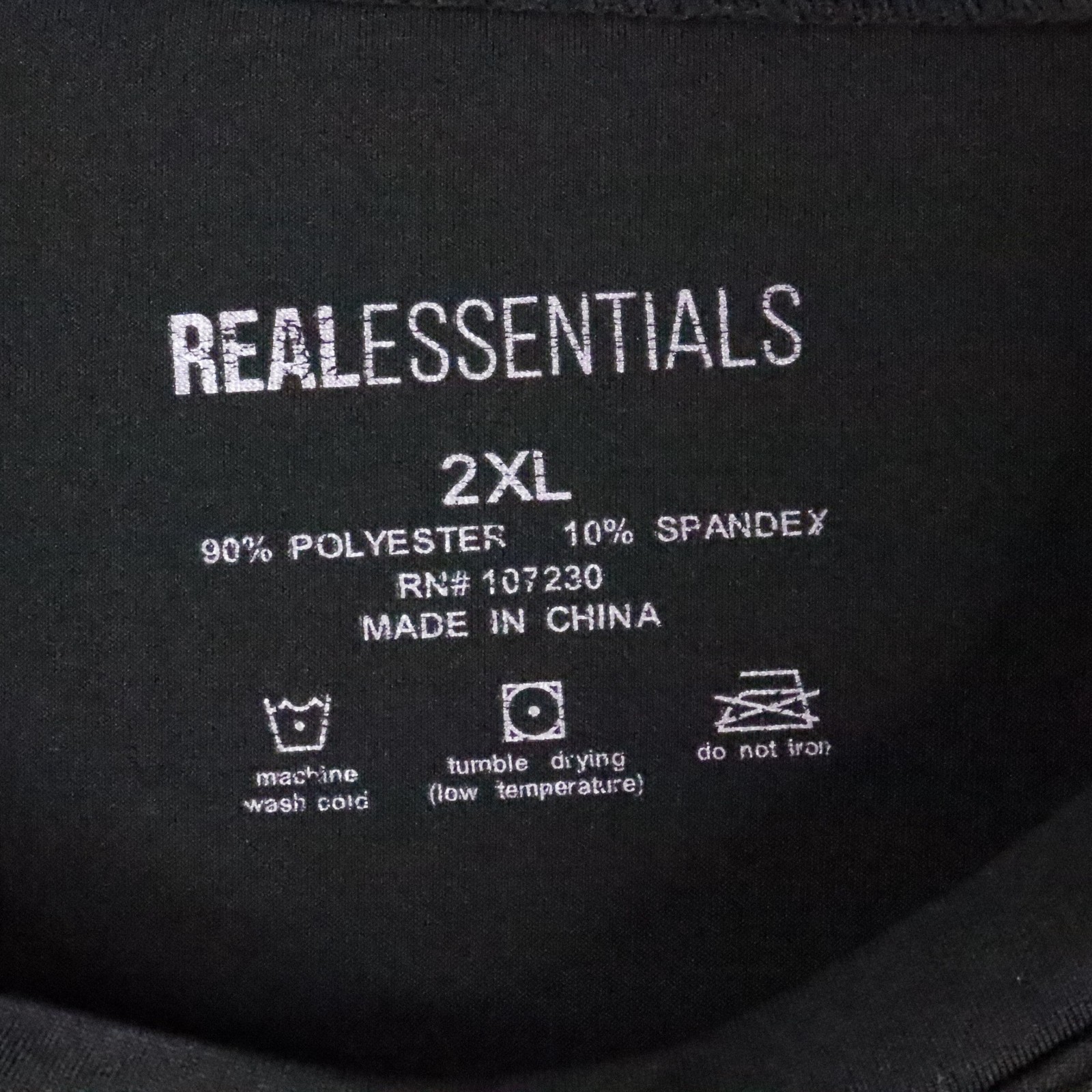 Real Essentials Men’s 2XL Black Basic Crewneck At… - image 4