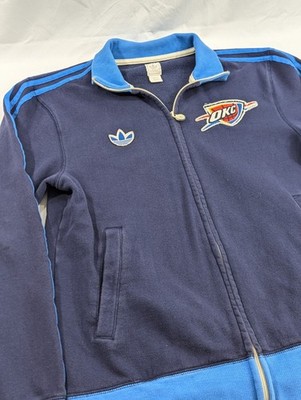 ADIDAS NBA OKLAHOMA CITY THUNDER OKC FULL ZIP SWEATSHIRT MEN'S