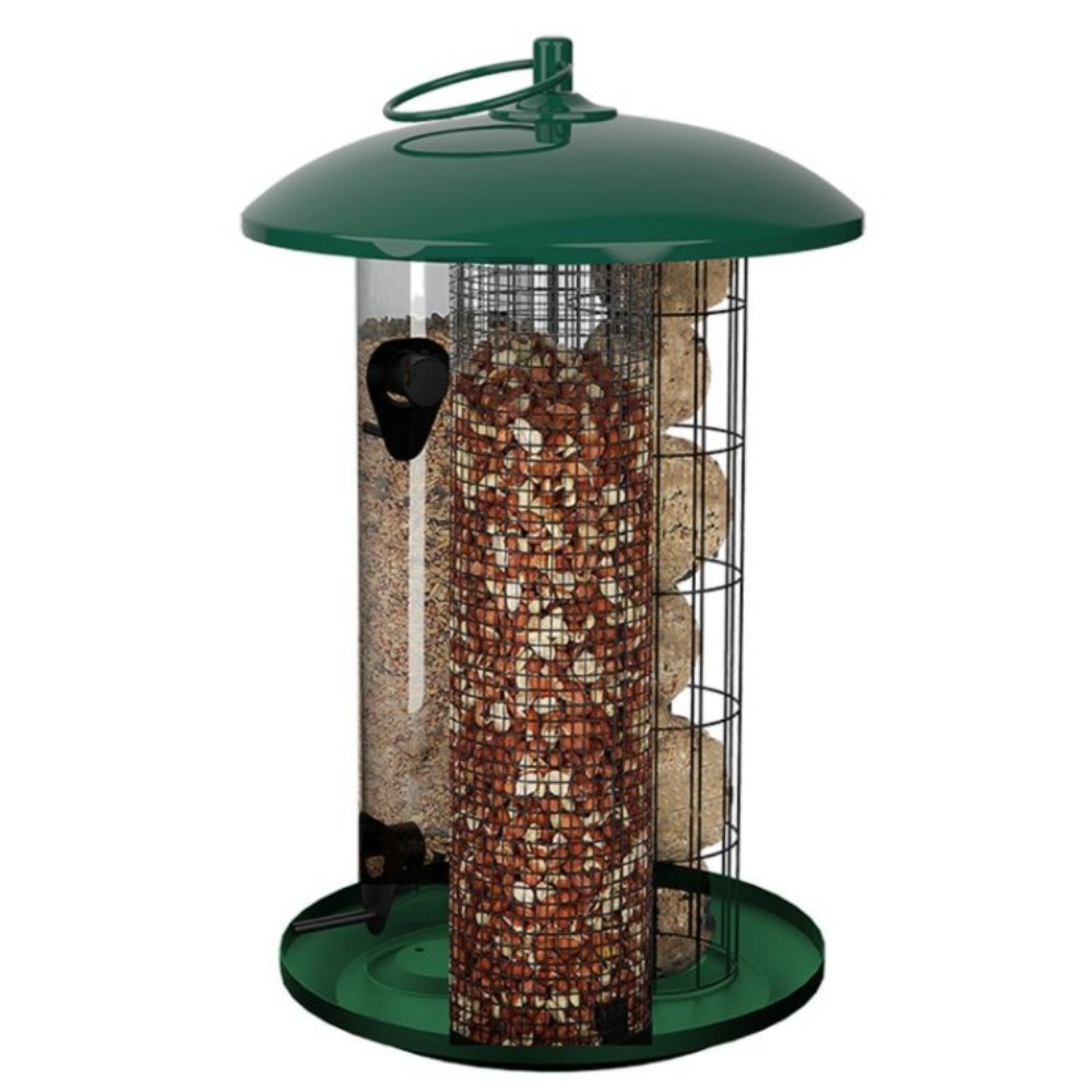 Distributeur de graines pour oiseaux XL pour observer la nature depuis votre terrasse