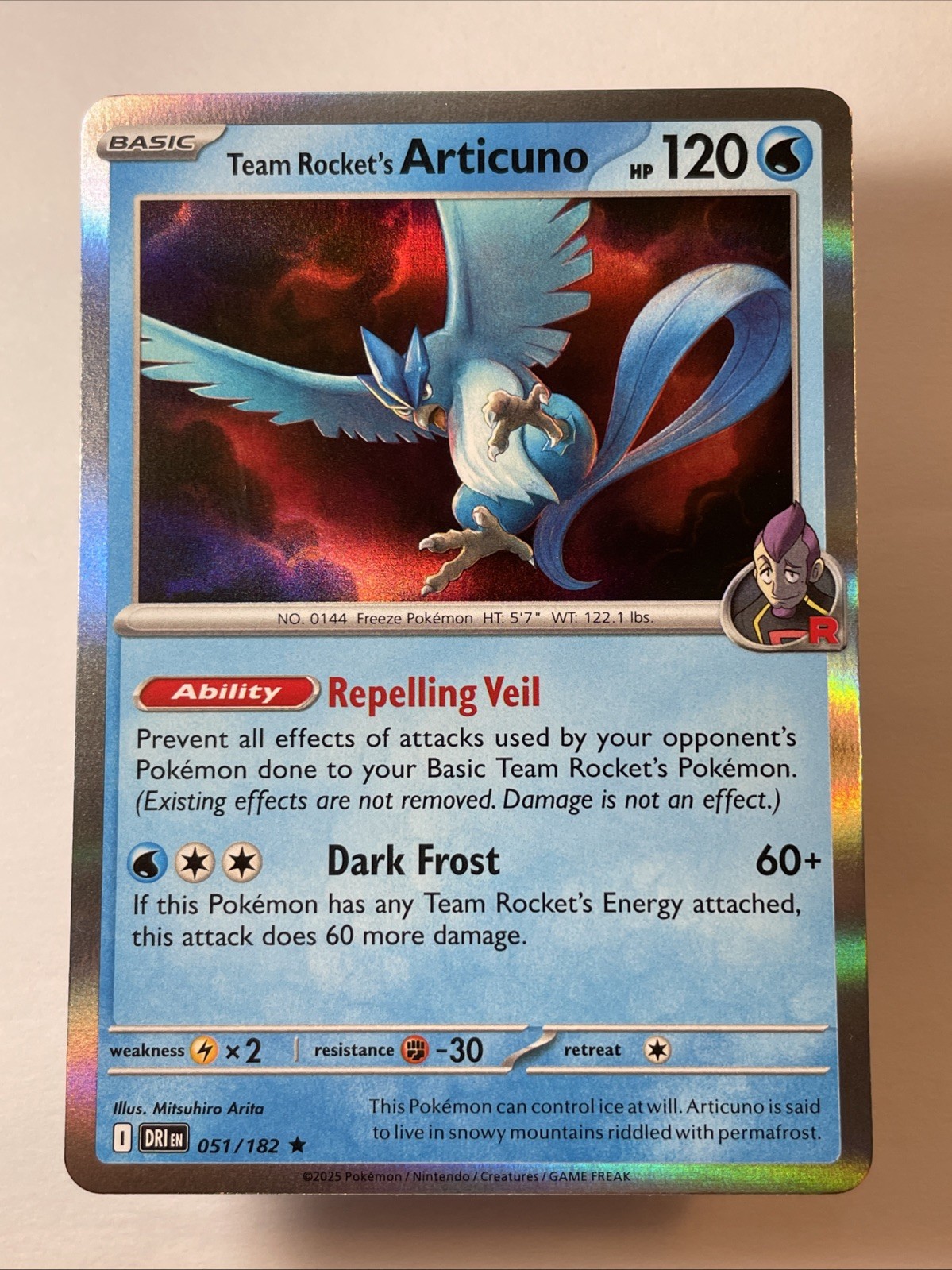 Team Rocket’s Articuno 51/182 - Sv10: Destined Rivals Holo (NM)