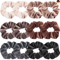 Venuste Haargummis Scrunchies Aus Samt FüR Damen, Weiche Elastische HaarbäNder H