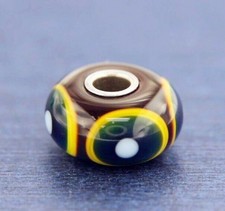 ¦AUTHENTIC TROLLBEADS Green Eye Glass Bead » U38