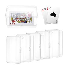 5pc Clear Playing Card Cases, Versatile Storage Boxes, 4.1 x 3