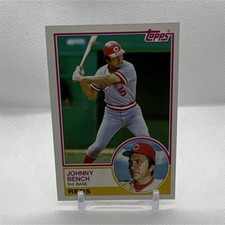 Topps 1983 Base Set Johnny Bench Cincinnati Reds #60 Major League Baseball