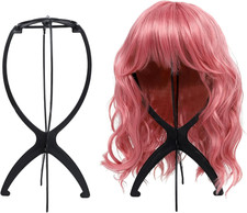 2 Pack Wig Stand, Wig Head Stand Portable Wig Holder for Multiple Wigs, Wig Stan