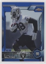 2015 Topps Chrome Rookies Blue Refractor 110/199 Clive Walford #156 z7h