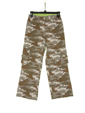 Calvin Klein Boys Cargo Pants Size 16 Urban Camo Khaki Brown 100 Cotton NEW