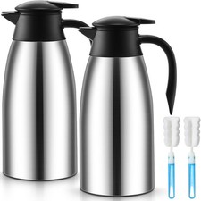 2 Pcs Thermal Coffee Carafe Insulated Stainless Steel Coffee Carafe for Hot