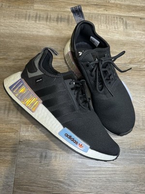 adidas NMD R1 Color Splash Cloud White/Sonic Aqua Knit Low Top Sneakers