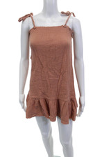 MINKPINK Womens Brown Sundress Square Neck Sleeveless Mini Size XS