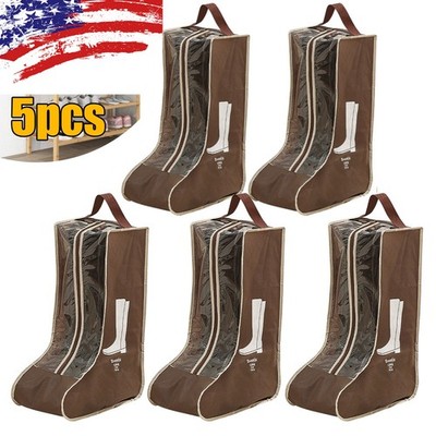 5PCS Wide Travel Shoe Bags   Clear, Portable Boot & Shoe Storage for Home
