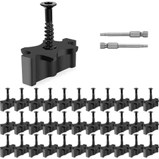 100 Pcs Hidden Deck Fasteners Composite Plate with Stainless Steel Screws 