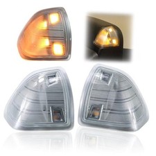 2 Pcs LED Side Mirror Turn Signal Light Left Driver and Right transparent color