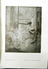 Old Spring Lady Bird Cage Richard Miller Mauve Rose Myron Barlow 1912 20th