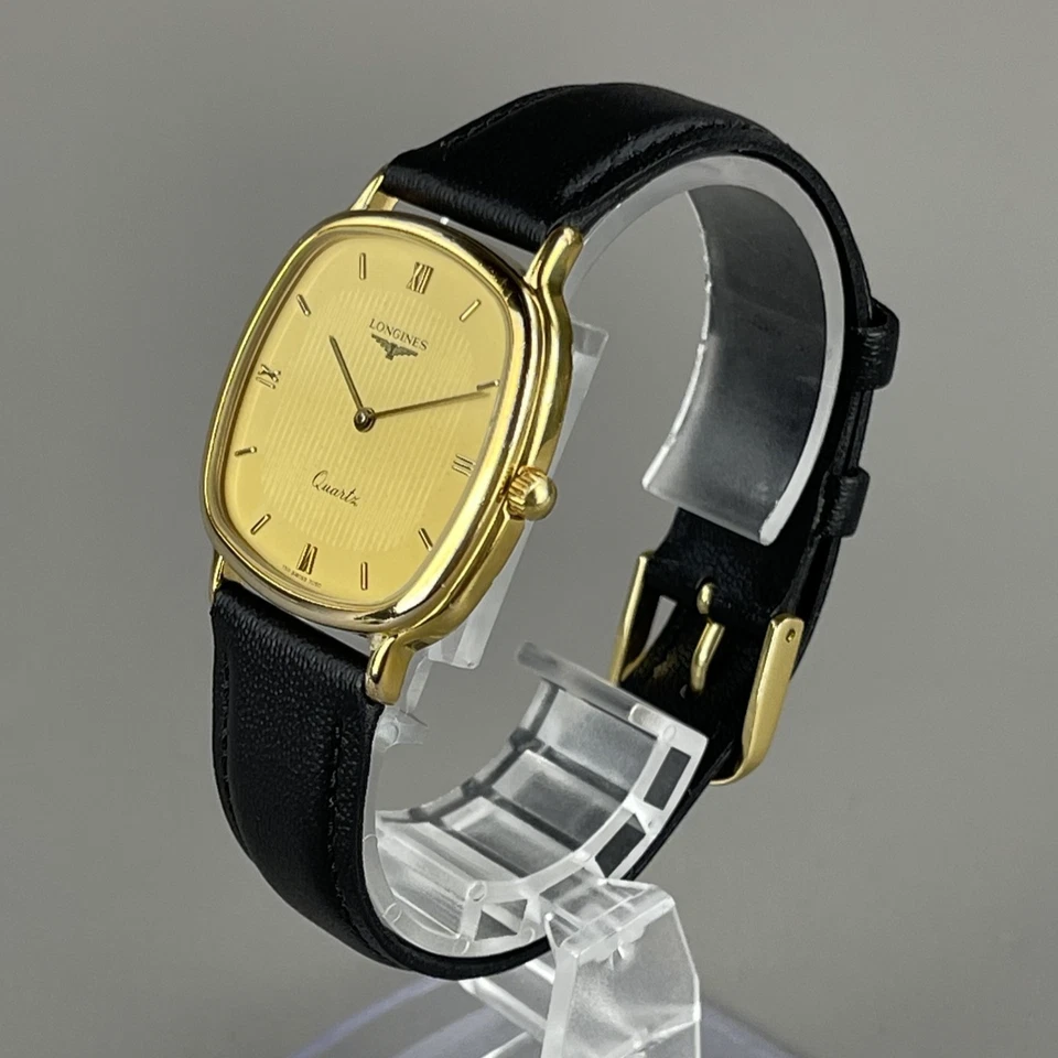 LONGINES Vintage Mans Watch Quartz 7050.3.150 New Leather Band New Battery - image 4 of 4