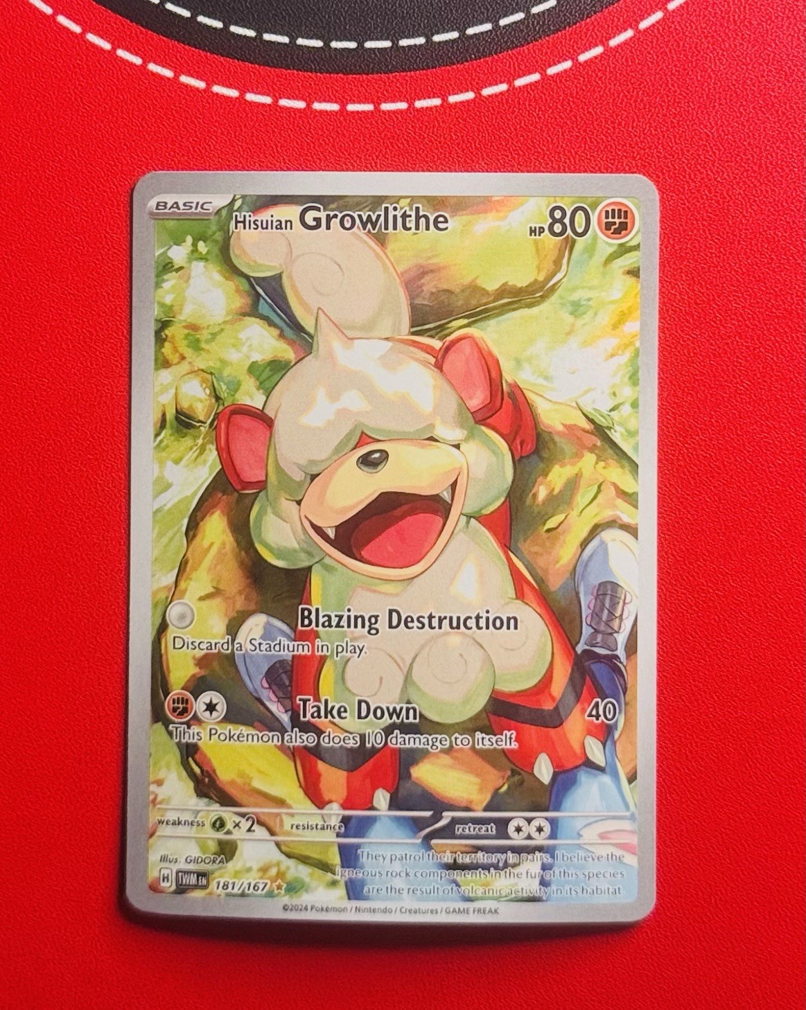 Hisuian Growlithe 181/167 Sv06: Twilight Masquerade Holo