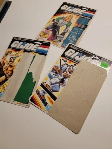 Vintage GI Joe ARAH Original Lot Of 3 File Cards Mail Away / Red Back