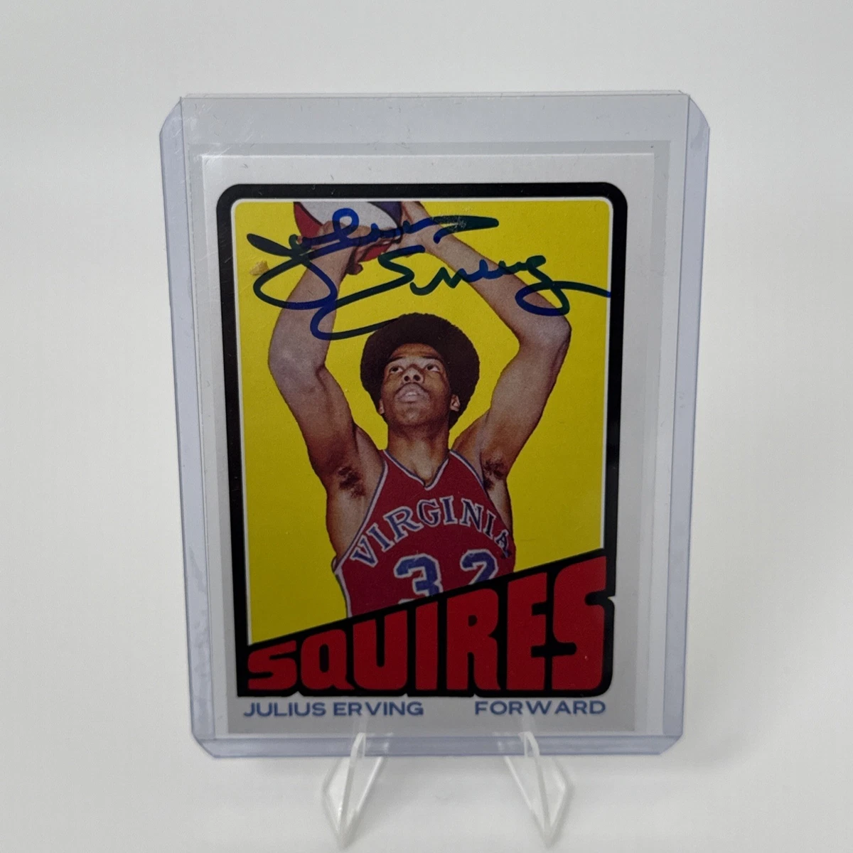 Julius Erving Basketball Autographed Sports Trading Cards