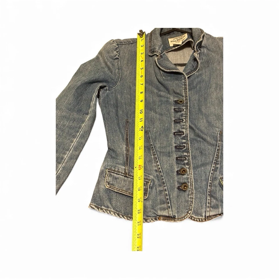 Vintage 90s Ralph Lauren Polo Jeans Co. Denim Jacket Women’s Small Hong Kong - Image 3 of 4