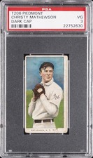 1909-11 T206 PIEDMONT DARK CAP CHRISTY MATHEWSON PSA 3