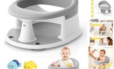 Baby Bath Seat for Babies 6 Months  Up, Bath Seats for Babies Sitting Up, Grey