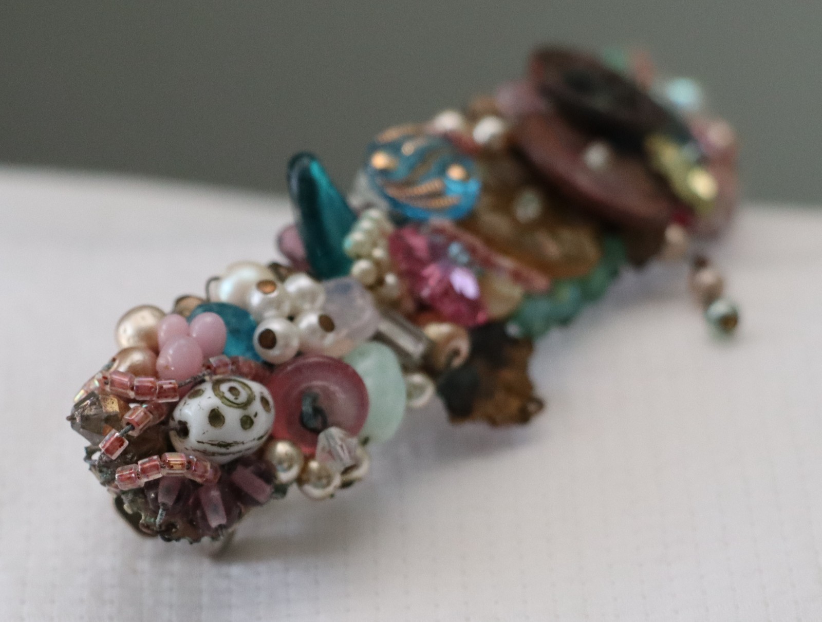 Statement Handcrafted Button Beads Glass Crystal … - image 5