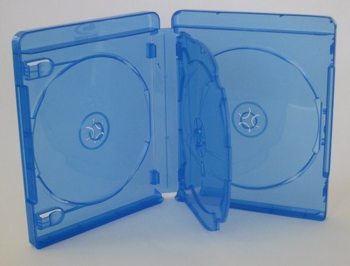 10 custodie sottili per dischi Blu-ray da 6 mm con clip e custodia esterna, per 1 CD, DVD o Blu-ray, confezione da 10