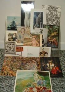 15 SCULPTURE & PAINTING POSTCARDS & CARD LOT Siren CHRYSLER ART MUSEUM