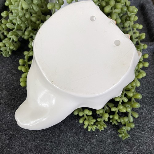 Vaso da appendere e porta incenso gatto persiano bianco ceramica vintage - Foto 11 di 12