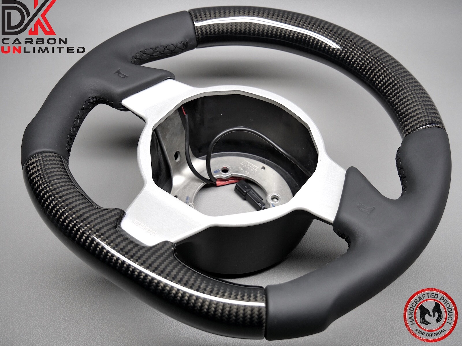 Lotus Series 3 Exige Elise Black Stitch No Ring Napa Carbon Steering Wheel v2