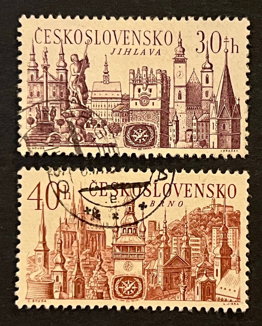 Travelstamps: Czechoslovakia Stamps Scott #1443-1444 30h & 40h