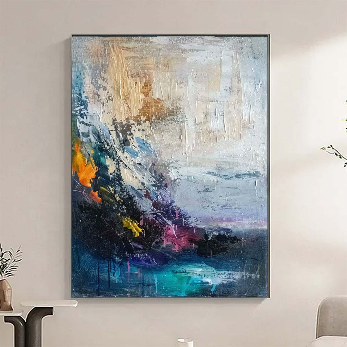 【P30号】good blue(call) 油絵 oil painting Original Painting 70*90cm artwork oil paints Convergence of