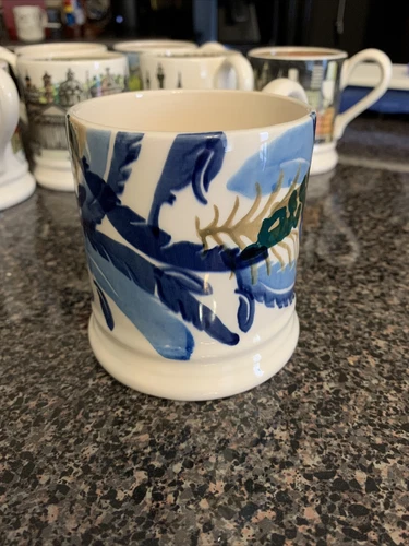 Emma Bridgewater Half Pint Mug Feather Peacock