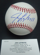 JIM LEYRITZ Signed Official Major League Baseball --  TRISTAR Certification