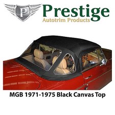 Mgb Convertible Top Soft Top Tops 1971-1975 Black Canvas Fabric