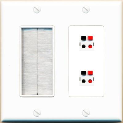 RiteAV 2 SPEAKER with Brush Wall Plate [White]