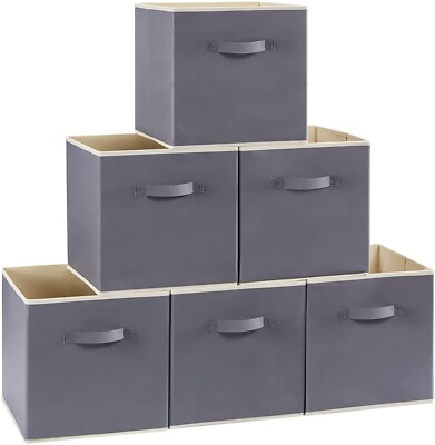 Collapsible Storage Cubes 13 inch Foldable Fabric Bins Multi-Color Organizers